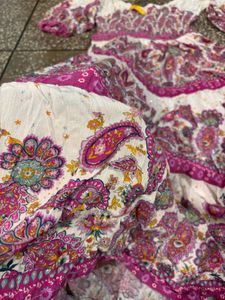 Paisley Print Dress Stylish Frock Middi Newly Tag