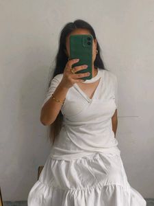 White Wrap Top