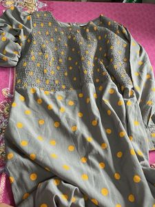 Polka Dot Smocked Dress