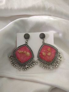 Pink Floral Jhumka 🌷