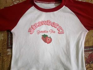 Strawberry Sweetie Pie Tee Crop Top
