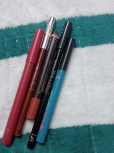 Mixed blue eyeliner lip liner