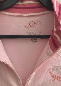 Pink Sleeveless Zip-Up Vest