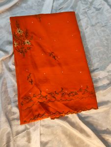 Elegant Orange Saree