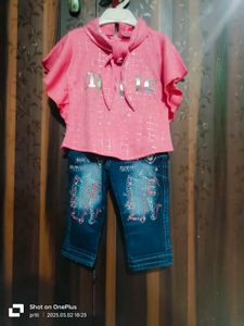 Baby Girls Top And Jeans Set