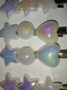 Pearl Hair Clips Set Of 2 Pairs