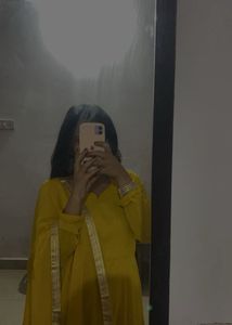 Anarkali Yellow Suit