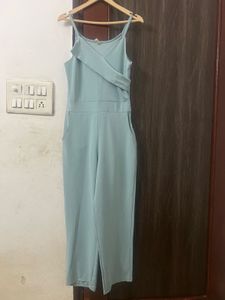 Sky Blue Wrap Jumpsuit