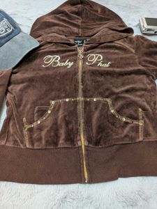 Y2K Baby phat Velour Zip up hoodie