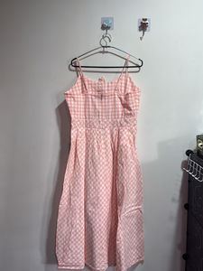 Cute Pink Gingham Sundress
