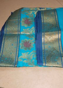 Blue Banarasi Style Saree