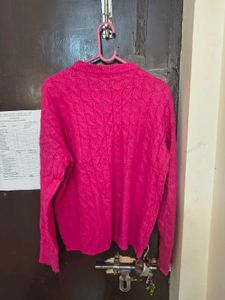Pink Knit Pullover Sweater