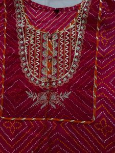 Pure Cotton Bandhani Print - 3 Piece Suit Set