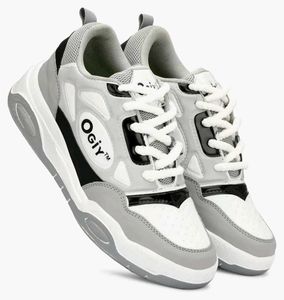 Ogiy Chunky Sneakers - Grey and White