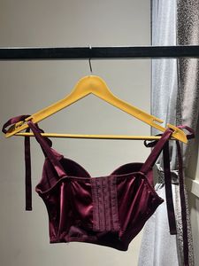 Burgundy Corset Top