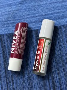 Combo Of Nivea Balm And Hydronic Lip Serum