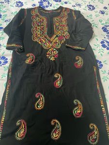 Beautiful Black Chikan kari Kurta.
