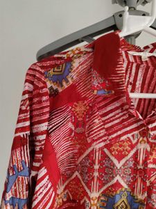 Printed Button Down Shirt
