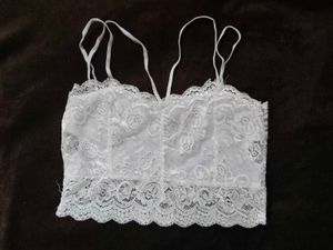 White Lace Bralette And Blocked Mules (Shoe)