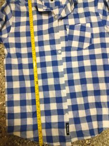 Mens L Size Checks Formal Shirt