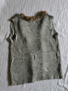 H&amp;M Faux Fur Trim Vest