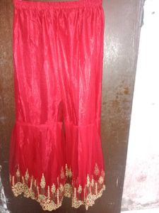 Red Kurti with Gharara and Dupatta❤️