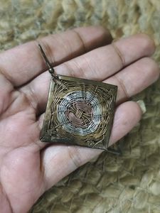 Vintage Copper And Silver Cobweb Earrings