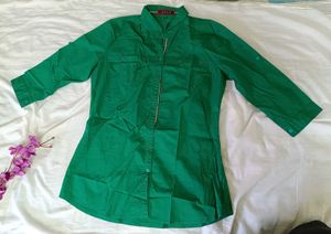 womens shirt Green Tunic Top