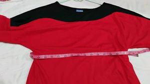Red &amp; Black Long Sleeve Top