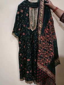Size 4 Xl Anarkali Suit With Dupatta And Bottom