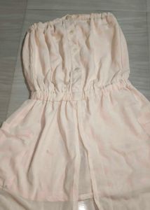 Elegant White Strapless Dress