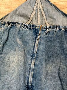 SexyDenim Gownwith Halter Neck
