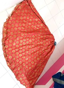 Red &amp; Gold Brocade Skirt