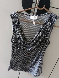 Black &amp; White Print Top