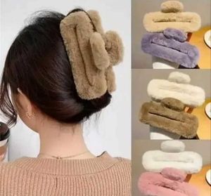 Fluffy Plush Hair Claw Clip