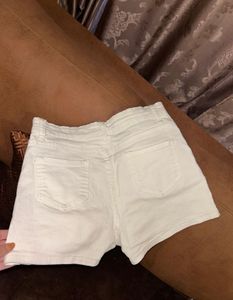 White Denim Shorts