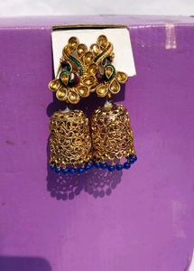 Golden Jhumka Earrings