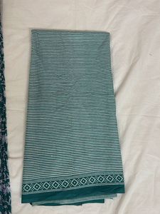Green Printed Dress Material
