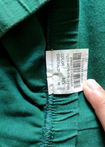 High Ankle Length Dark Spring Green Leggings