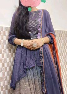 Lehnga With Up -Down Top
