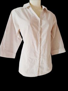 Elegant White 3/4 Sleeve Shirt