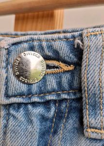 H&amp;M DIVIDED Distressed Denim Mini Skirt