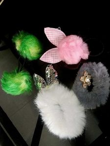 Cute Fluffy Hair Tie Set