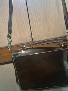 Metallic Copper Sling Bag