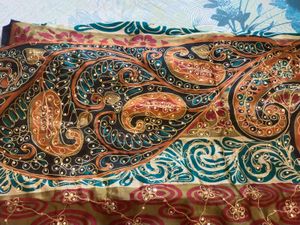 Embroidered MUSLIN SATIN SAREE