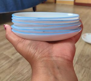 Set Of 6 Saucer Plates Plain White