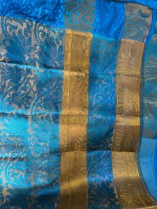 Used Saree with tailored blouse for sale