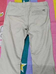 Beige Casual Pants