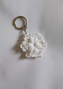 Crochet Snowflake Keychains