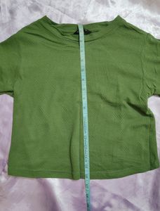 Green Zudio Crop Top